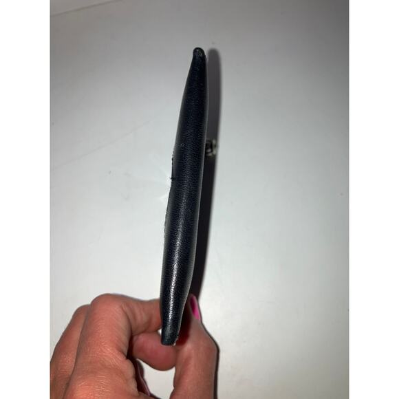 BRIGHTON SMALL BLACK LEATHER CARD WALLET WITH HEART WINDOW - Picture 7 of 9